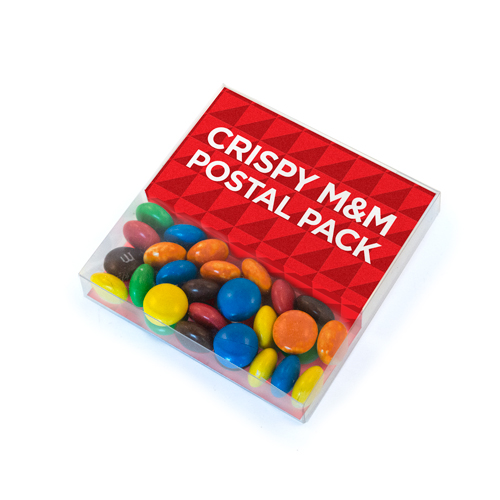 Promotional crispy M&M postal pack