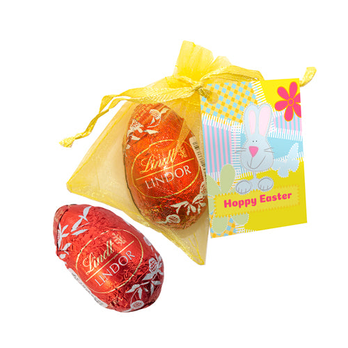 Lindt Lindor Egg - Organza Bag - Easter