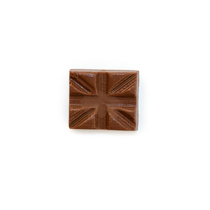 Milk Chocolate Union Jack Flags - Organza Bag