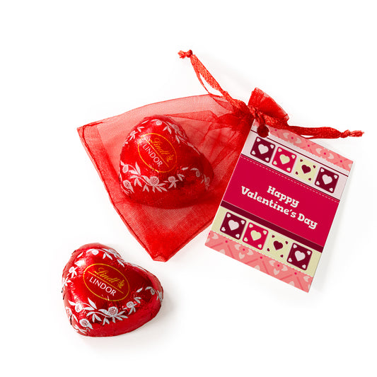 Lindt Heart - Organza Bag - Valentine's Day