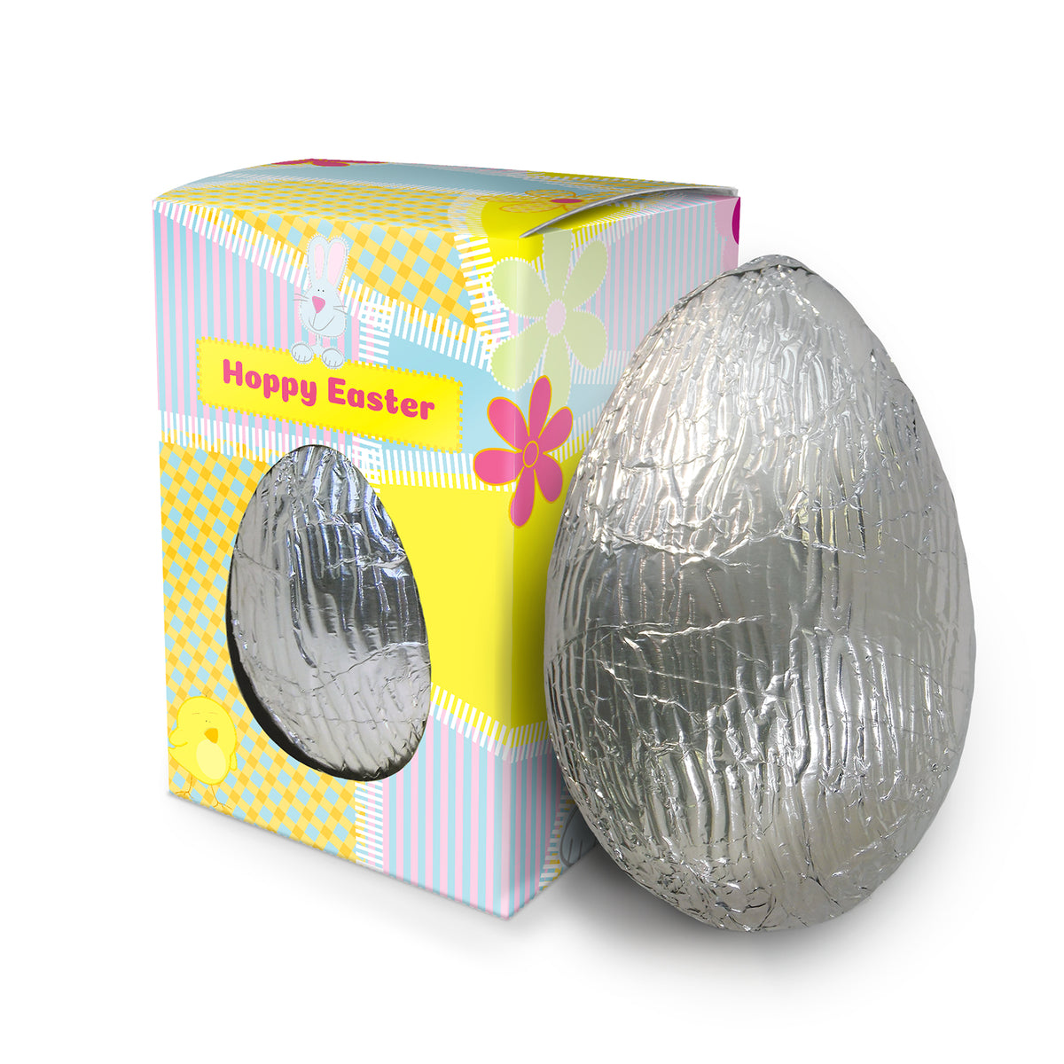 Milk Chocolate Easter Egg - Maxi with custom Full colour digital print card packaging . Seasonal, Easter, Bite Promotions 