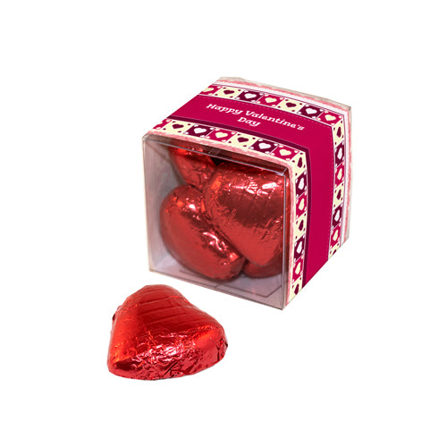 Milk Chocolate Hearts - Mini Cube -  Valentine's Day
