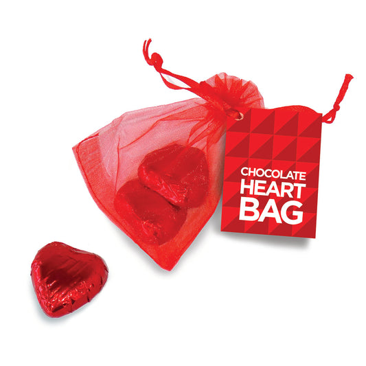 Milk Chocolate Hearts - Organza Bag