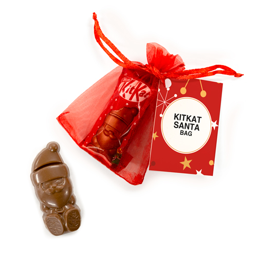 Promotional Organza Bag - KitKat Santa