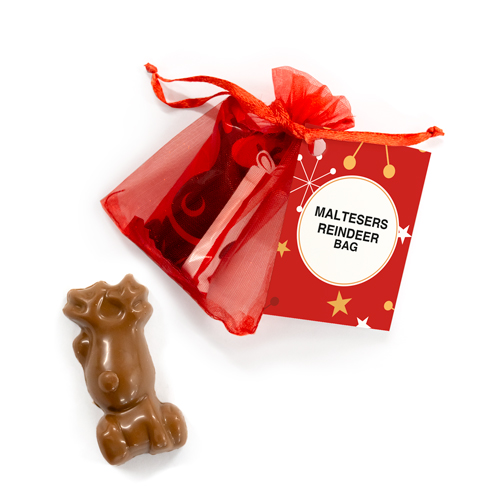 Promotional Organza Bag - Maltesers Reindeer