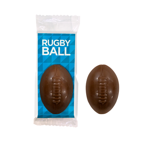 Promotional Chocolate Wrap - Rugby Ball