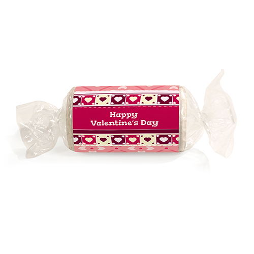 Valentines day love hearts personalised roll