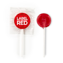 Label - Flat lollipop Red