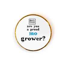 Branded label Movember gold coin